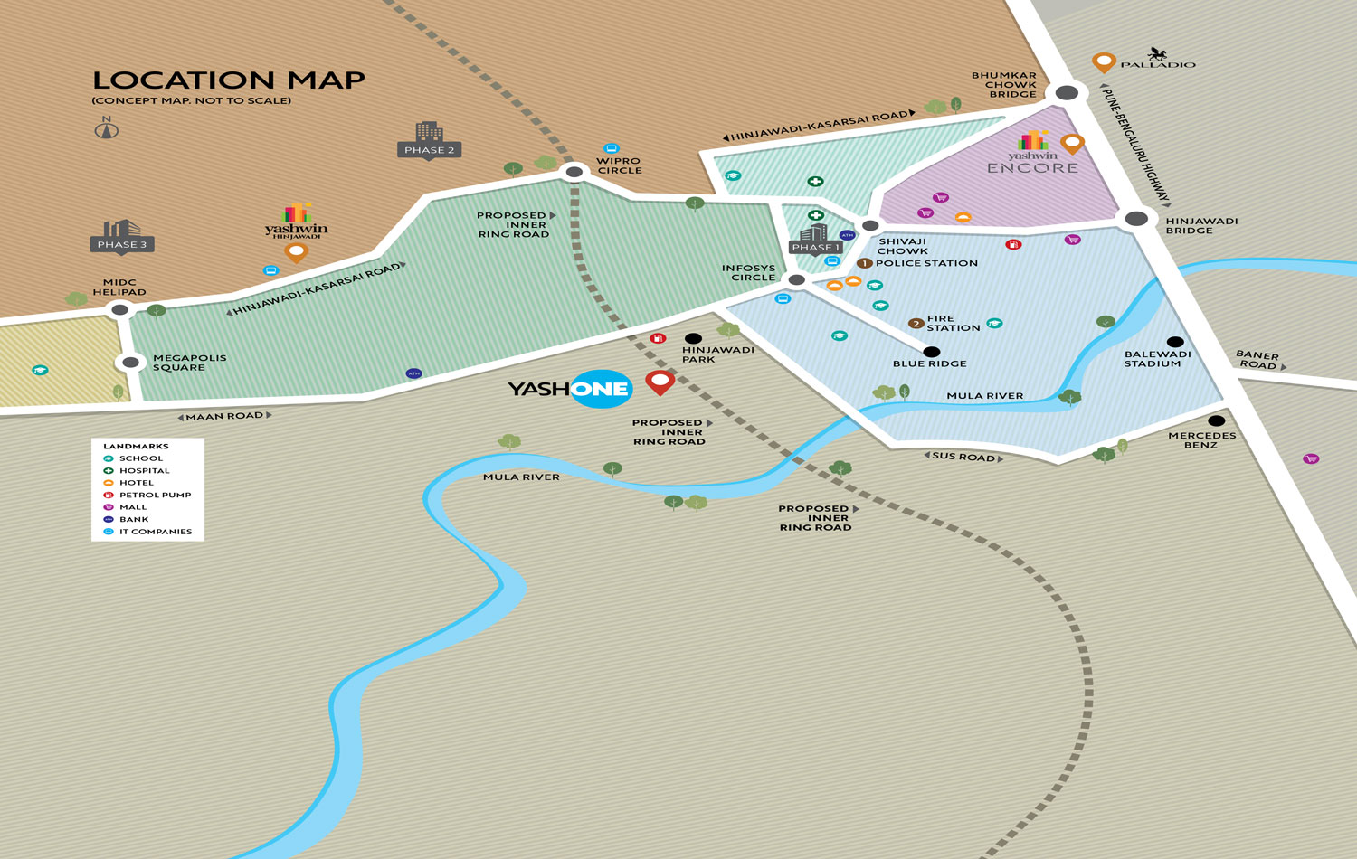 VJ Yashone Hinjawadi Phase 1 Location Map